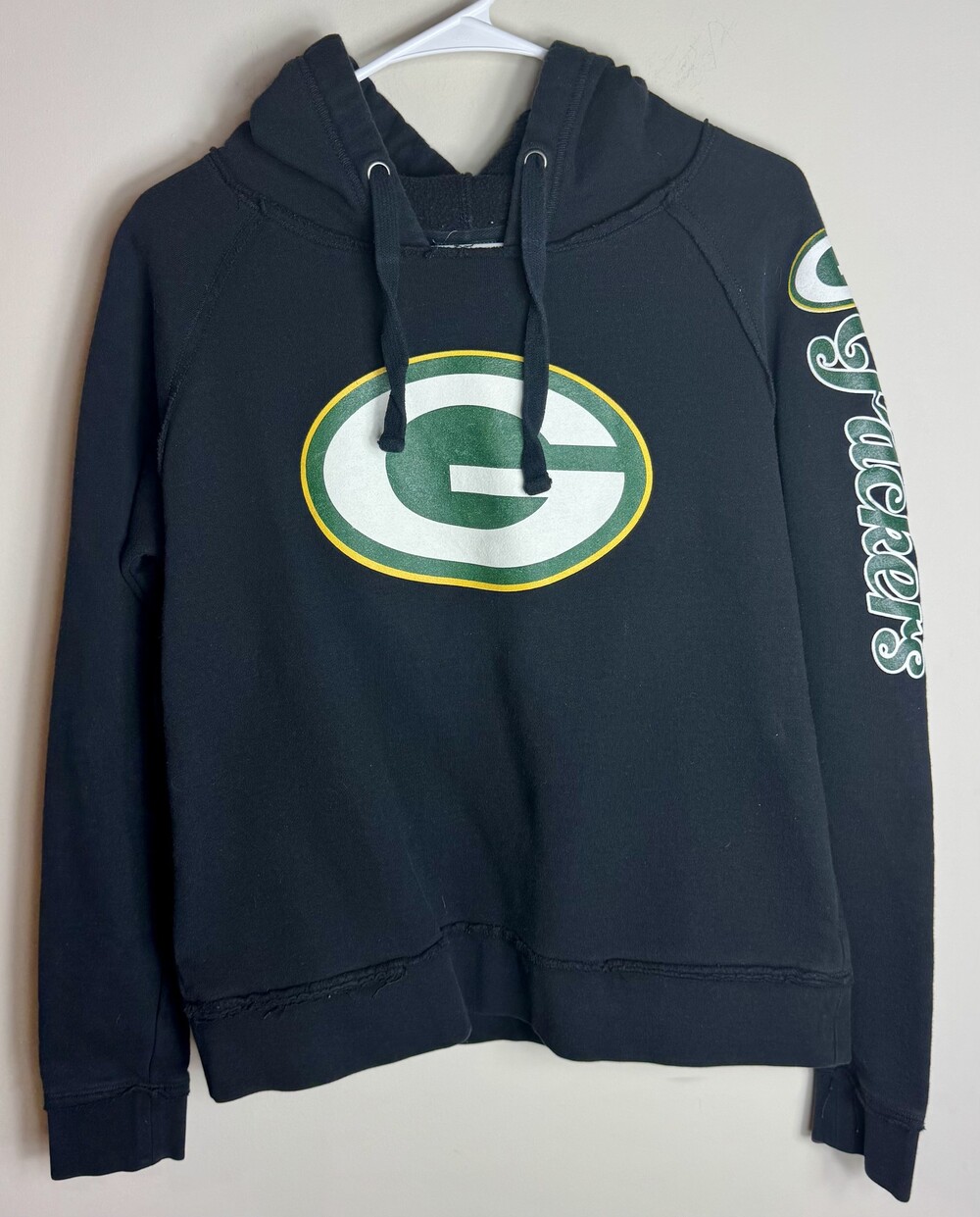 NFL Team Apparel Green Bay Packers Womens Pullover Hoodie Large G Logo